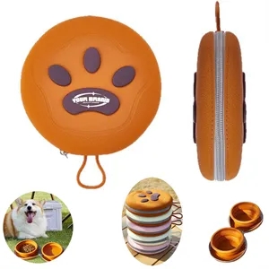 Portable 2-In-1 Spilled Pet Dog Bowl With Non-Slip Base