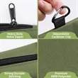 Oxford Polyester Utility Pouch with Zipper and Carabiner | https://www.bestnamebadges.com