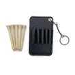 Golf Tee and Divot Tool Keychain Set Faux Leather Holder | https://www.bestnamebadges.com