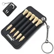 Golf Tee and Divot Tool Keychain Set Faux Leather Holder | https://www.bestnamebadges.com