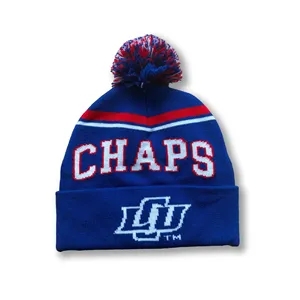 Made in the USA Custom Knit Beanie with Roll Cuff and Pom