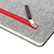 Fabric Cover Notebook with Zipper Pocket and Custom Logo | https://www.bestnamebadges.com