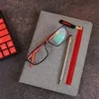 Fabric Cover Notebook with Zipper Pocket and Custom Logo | https://www.bestnamebadges.com
