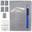 Fabric Cover Notebook with Zipper Pocket and Custom Logo | https://www.bestnamebadges.com