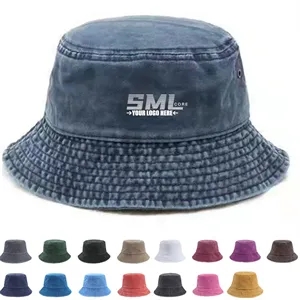 Vintage Washed Denim Fisherman Bucket Hat
