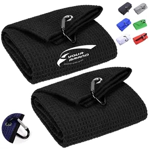 Golf Cleaning Kit with Club Brush & Carabiner Towel | https://www.bestnamebadges.com