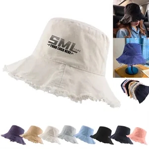 Vintage Washed Denim Fisherman Bucket Hat