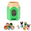 Pen Organizer with Clock | https://www.bestnamebadges.com
