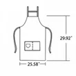 Customizable Water Resistant Apron with H Strap and Pockets | https://www.bestnamebadges.com