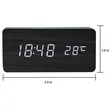 LED Wooden Digital Alarm Clock Multifunction Desk Display | https://www.bestnamebadges.com