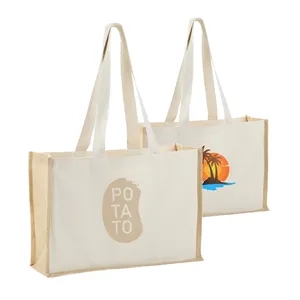 Eco-Friendly Cotton & Jute Tote with Sturdy Design | https://www.bestnamebadges.com