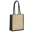 All-Natural Jute Book Bag with Rope Handles | https://www.bestnamebadges.com