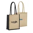 All-Natural Jute Book Bag with Rope Handles | https://www.bestnamebadges.com