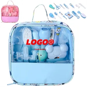 Baby Care Kit Set With Nail Clipper Comb Brush Thermometer