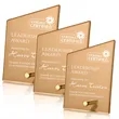 Atchison Russet Slant Award - Gold | https://www.bestnamebadges.com