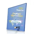 Atchison Blue Slant VividPrint™ Award - Gold | https://www.bestnamebadges.com