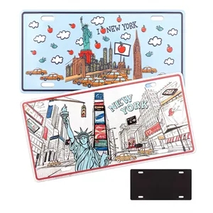 6"x3" Custom 3D Metal Mini License Plate Fridge Magnet