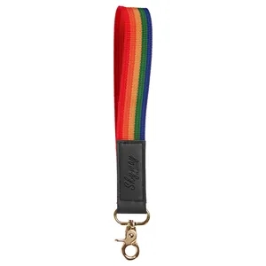 Rainbow Pride Wrist Strap Keychain