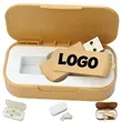 Eco Friendly Straw USB Flash Drive with Customizable Logo | https://www.bestnamebadges.com