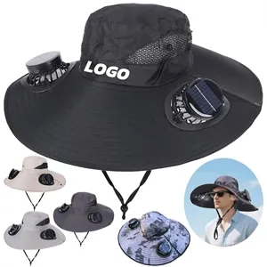 Solar Powered Fan Hat with Rechargeable Cooling System