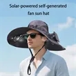 Solar Powered Fan Hat with Rechargeable Cooling System | https://www.bestnamebadges.com