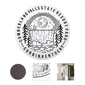 3" 3D Round Metal Fridge Magnet Souvenir, Full Color Custom