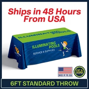 6ft x 30"T x 29"H Standard Throw ( 4 Sided ) 48 Hour Service