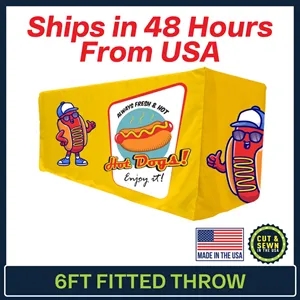 6ft x 30"T x 36"H Fitted Throw ( 4 Sided ) 48 Hour Service