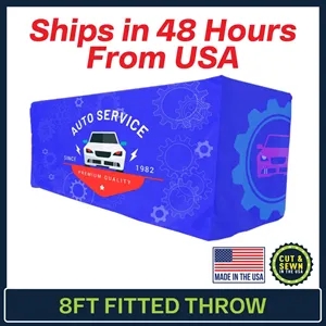 8ft x 30"T x 36"H Fitted Throw ( 4 Sided ) 48 Hour Service