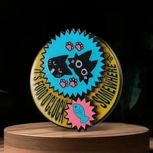 Custom Interlocking Gear Spinner Pin | https://www.bestnamebadges.com