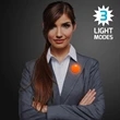 Frosted blinking circle clips | https://www.bestnamebadges.com