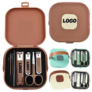 Personal Grooming Kit with Nail Clippers and Travel Case