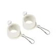 1",1.25",1.5",2" White Plastic Rotating Flagpole Clips | https://www.bestnamebadges.com
