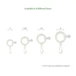 1",1.25",1.5",2" White Plastic Rotating Flagpole Clips | https://www.bestnamebadges.com