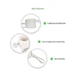 1",1.25",1.5",2" White Plastic Rotating Flagpole Clips | https://www.bestnamebadges.com