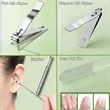In Stock Stainless Steel Nail Clipper Set Custom Logo | https://www.bestnamebadges.com