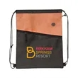 Tonal Heathered Non-Woven Drawstring Backpack | https://www.bestnamebadges.com