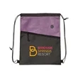 Tonal Heathered Non-Woven Drawstring Backpack | https://www.bestnamebadges.com