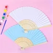 DIY Kindergarten Handmade Drawing Blank Foldable Paper Fan | https://www.bestnamebadges.com