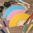 DIY Kindergarten Handmade Drawing Blank Foldable Paper Fan | https://www.bestnamebadges.com