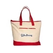 Zippered Cotton Canvas Tote Bag | https://www.bestnamebadges.com