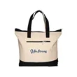 Zippered Cotton Canvas Tote Bag | https://www.bestnamebadges.com