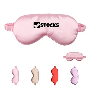 8" x 3.75" Silky Satin Eye Masks for Sleep W/ Elastic Strap