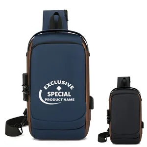 USB Rechargeable Waterproof Casual Shoulder Bag