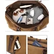 Large Capacity Men's Canvas Weekender Travel Tote | https://www.bestnamebadges.com