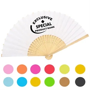 Children's Graffiti DIY Blank Folding Paper Fans