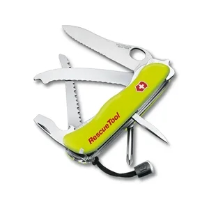 Rescue Tool MW 111 mm Pocket Knife, Yellow Luminescent