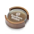 Round Coaster on Colfax Base - Set of 4 | https://www.bestnamebadges.com