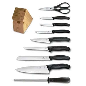 Swiss Classic 10pc Knife Block Set - Black