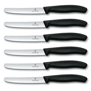Swiss Classic 6pc Steak Knife Set - Black